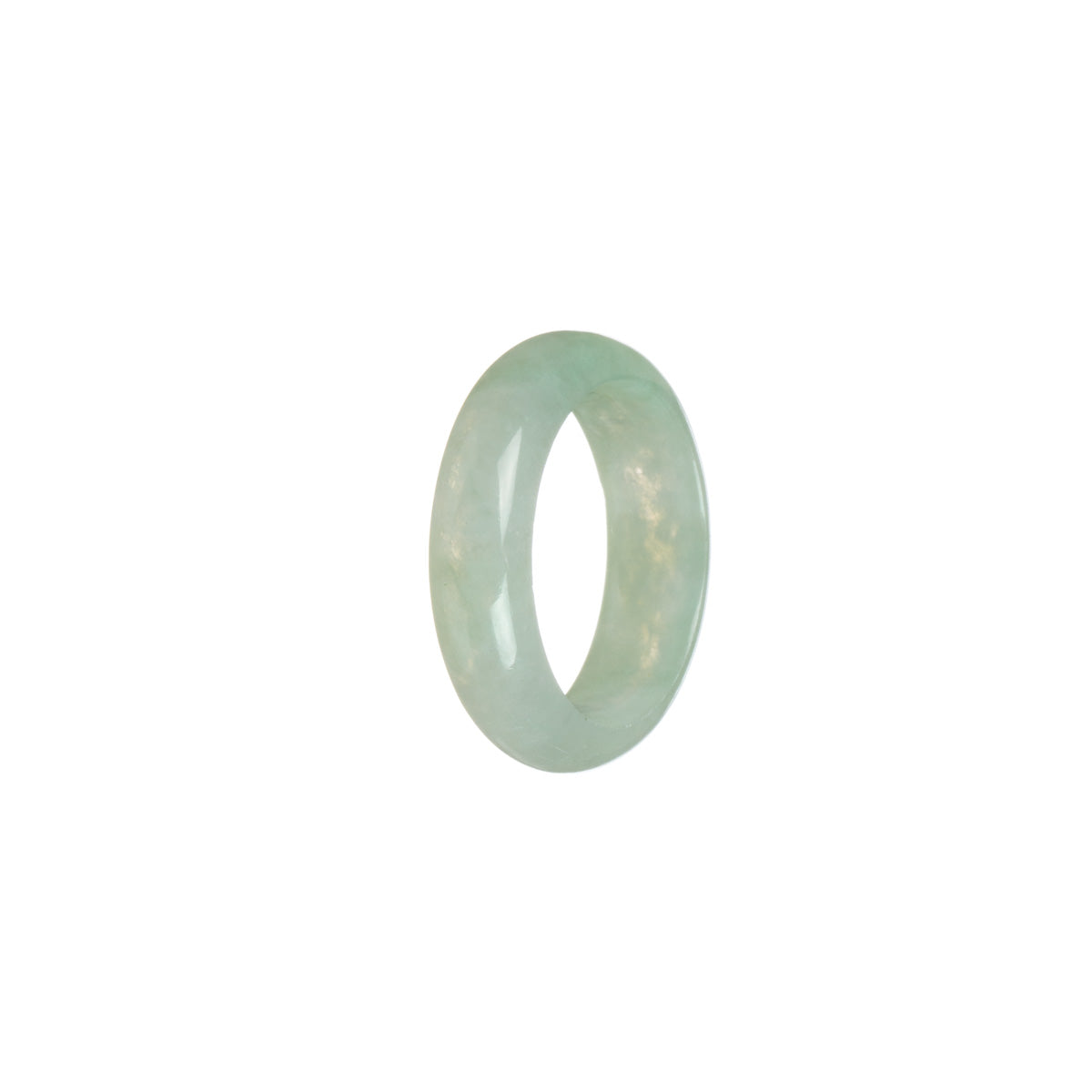 Authentic Icy Pale Green Jadeite Jade Ring - Size S