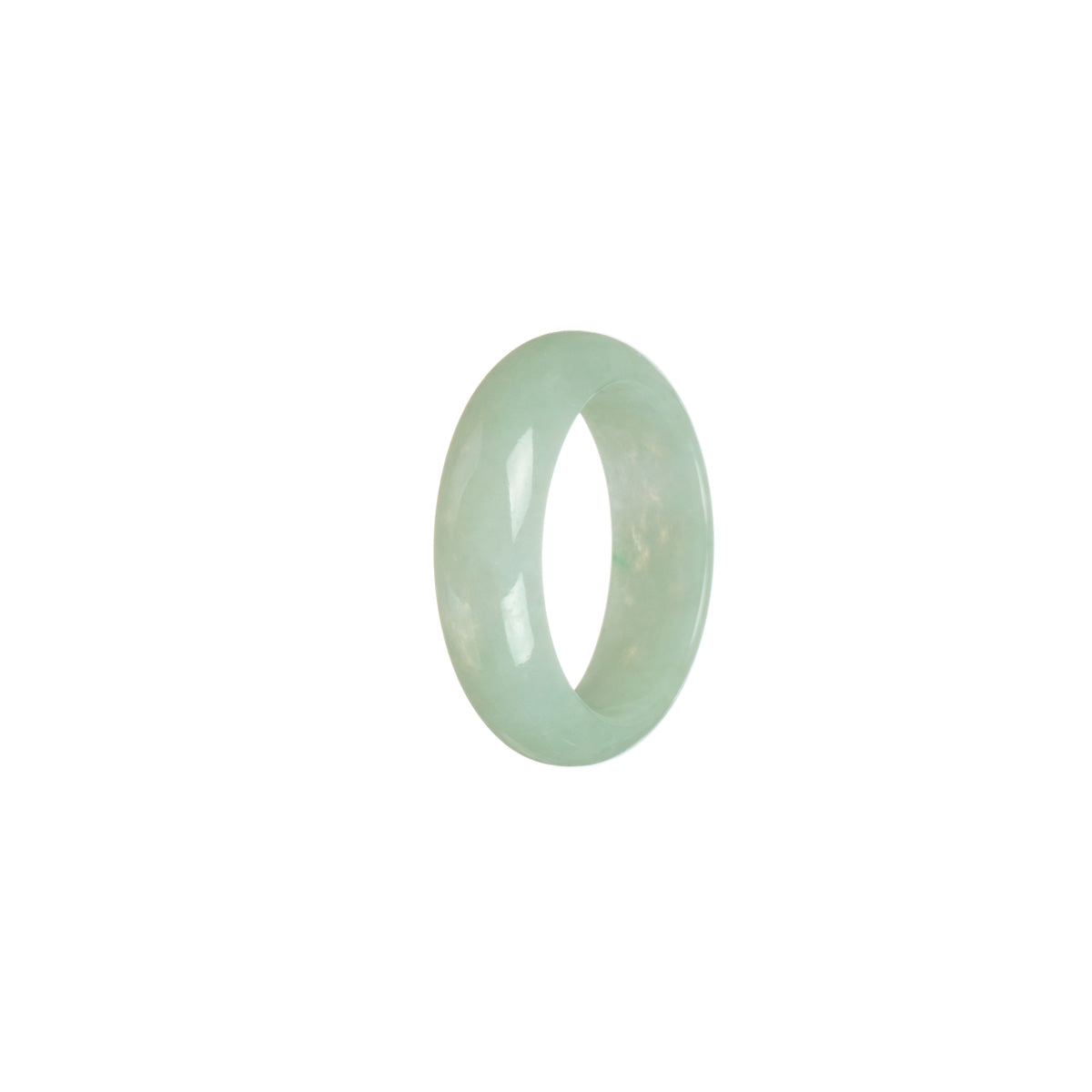 Certified Light Green Jadeite Jade Ring - Size T