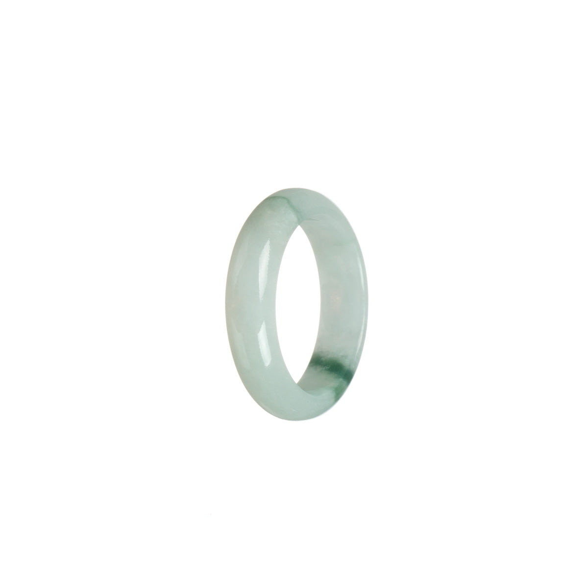 Real Green Hua Pattern Jade Ring- Size S 1/2