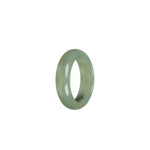 Authentic Greyish Green Jade Band - Size T 1/2