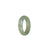 Genuine Greyish Green Burma Jade Band - Size S 1/2