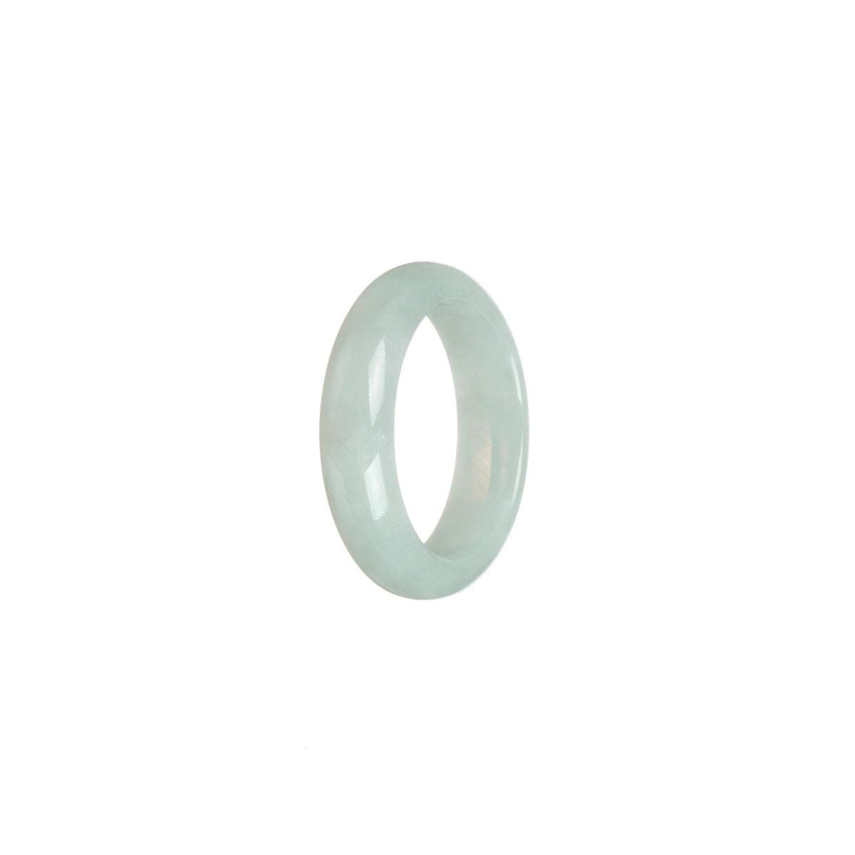 Certified White Jade Ring - Size S 1/2