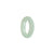 Certified Pale Green Burmese Jade Ring  - Size S 1/2