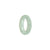 Certified Pale Green Burmese Jade Ring  - Size S 1/2