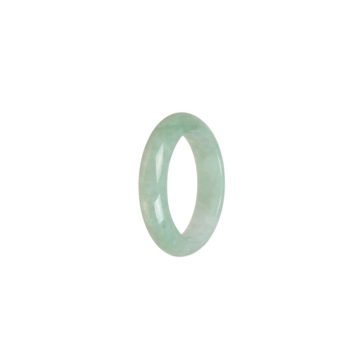 Real Pale Green Jade Band - Size S 1/2