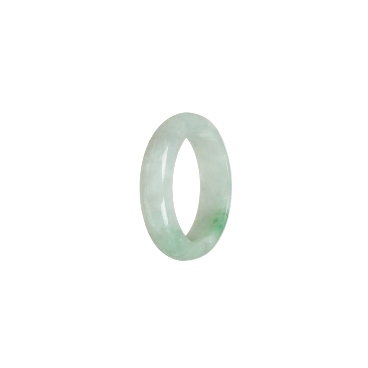 Certified White with Emerald Green Jade Band - Size S