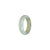 Certified White with brownish green Burmese Jade Ring - Size T 1/2