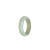 Certified White with brownish green Burmese Jade Ring - Size T 1/2