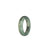 Genuine Green with dark Grey Jadeite Jade Band - Size S 1/2