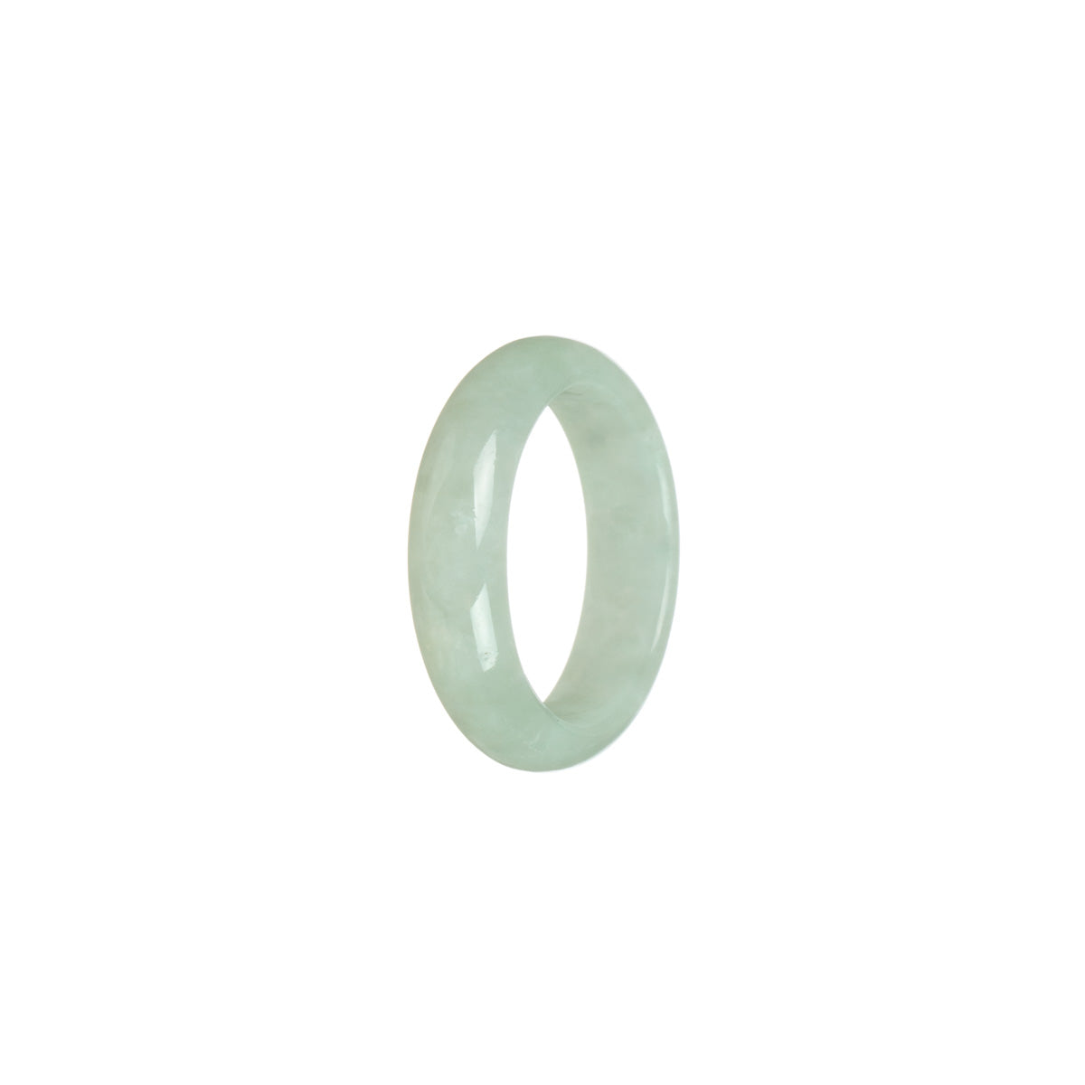 Real Pale Green Burmese Jade Band - Size T