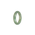 Authentic Icy Olive Green Jade Band - Size T 1/2
