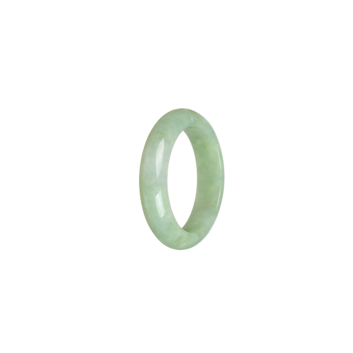 Genuine Light green Burmese Jade Ring - Size S 1/2