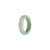 Real White with greyish green Jadeite Jade Ring  - Size S