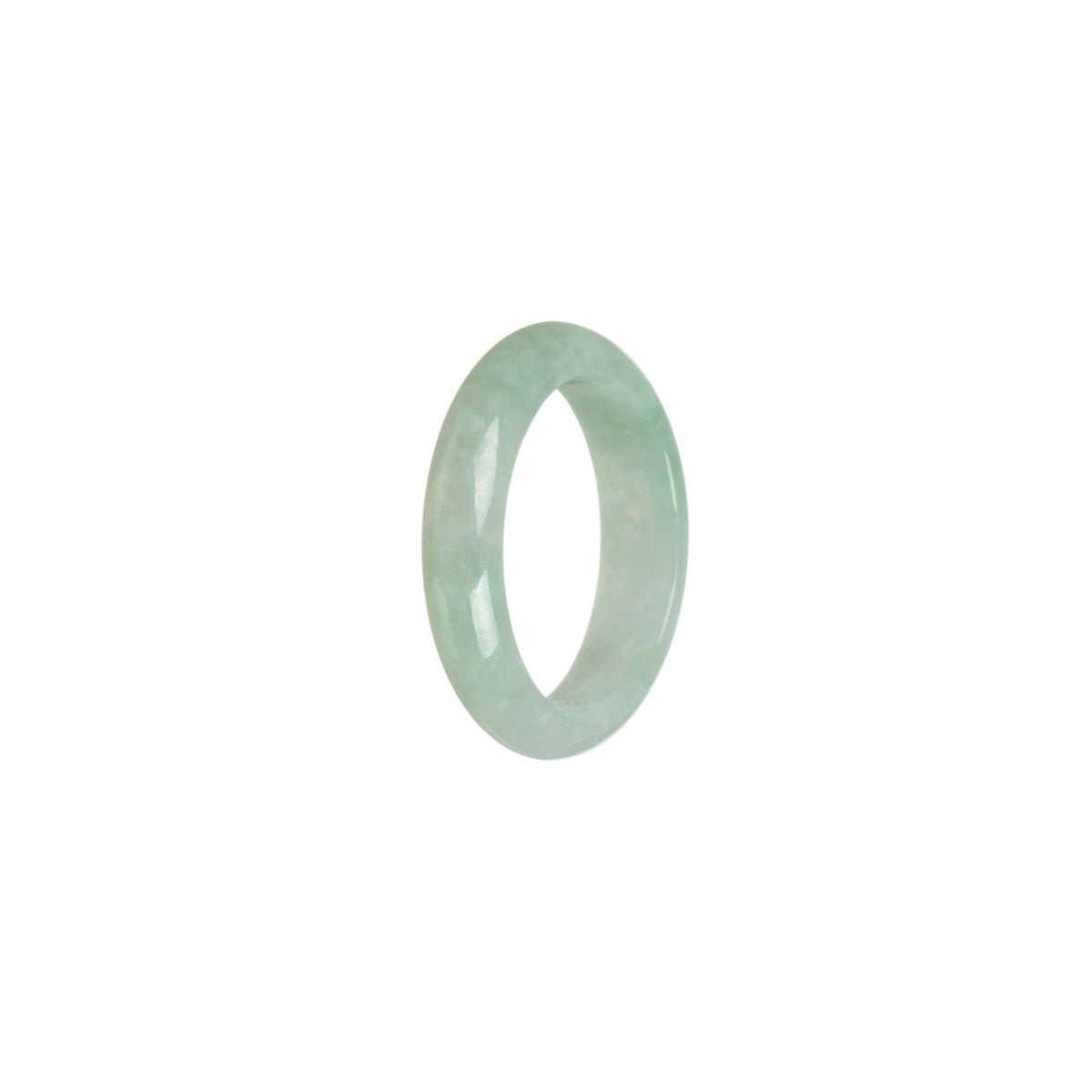 Real Pale Green Jade Band - Size S 1/2