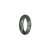 Genuine Olive Green with dark Grey Burma Jade Ring  - Size S