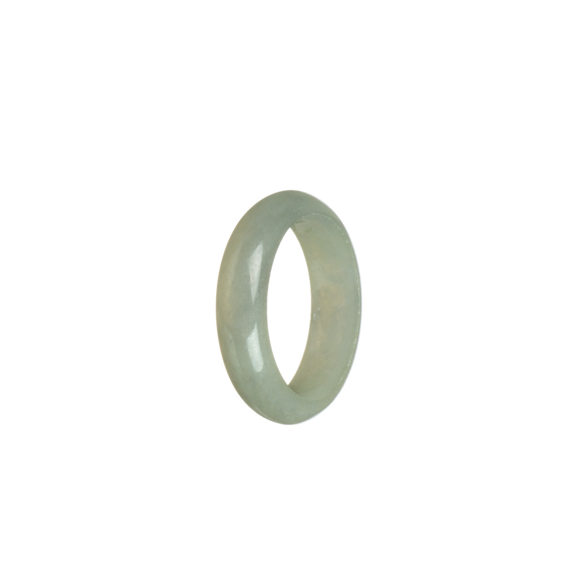 Genuine Light grey Jade Band - Size S 1/2