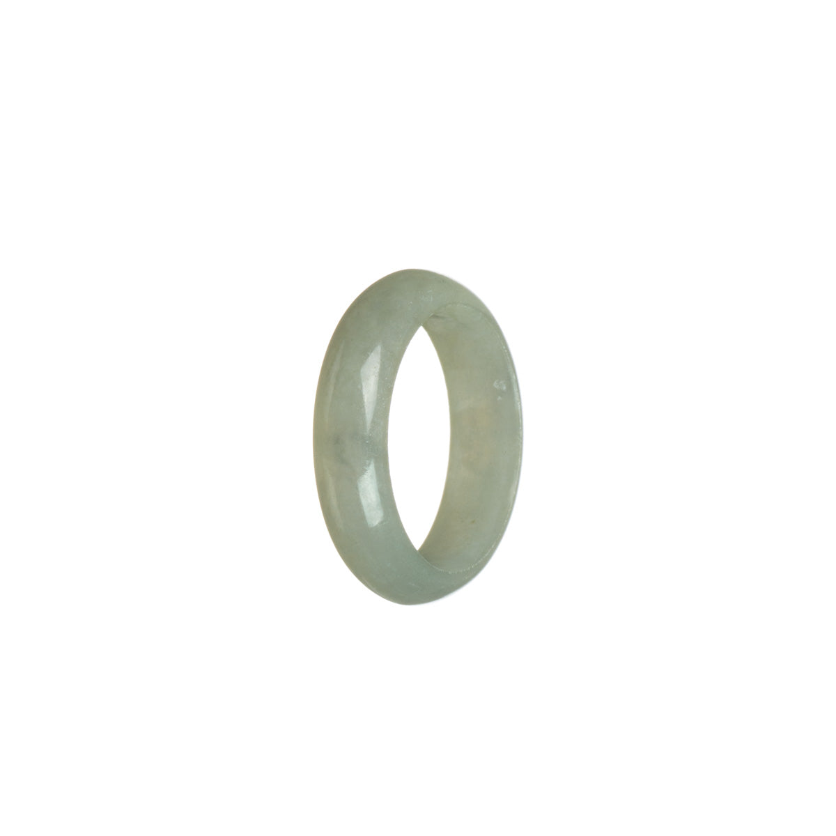 Genuine Light grey Jade Band - Size S 1/2