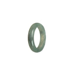 Real Green with Grey Jadeite Jade Band - Size S