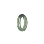 Genuine Olive green with Dark Grey Jadeite Jade Band - Size T