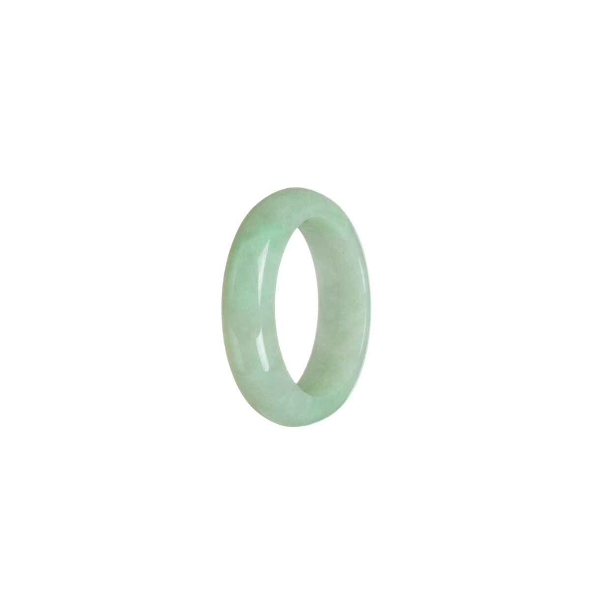 Certified Light green Burma Jade Ring - Size S