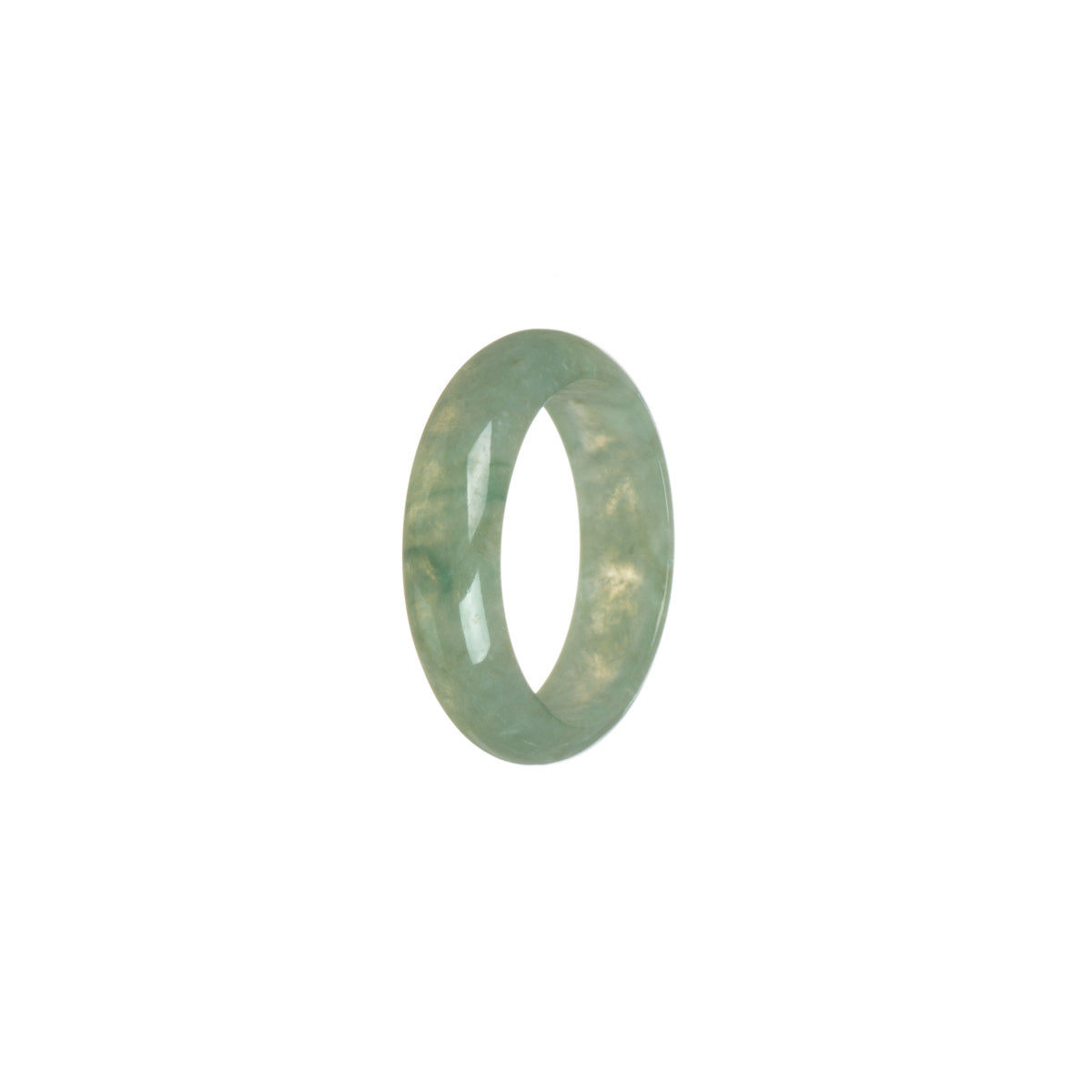 Real Icy greyish green Jadeite Jade Ring- Size T