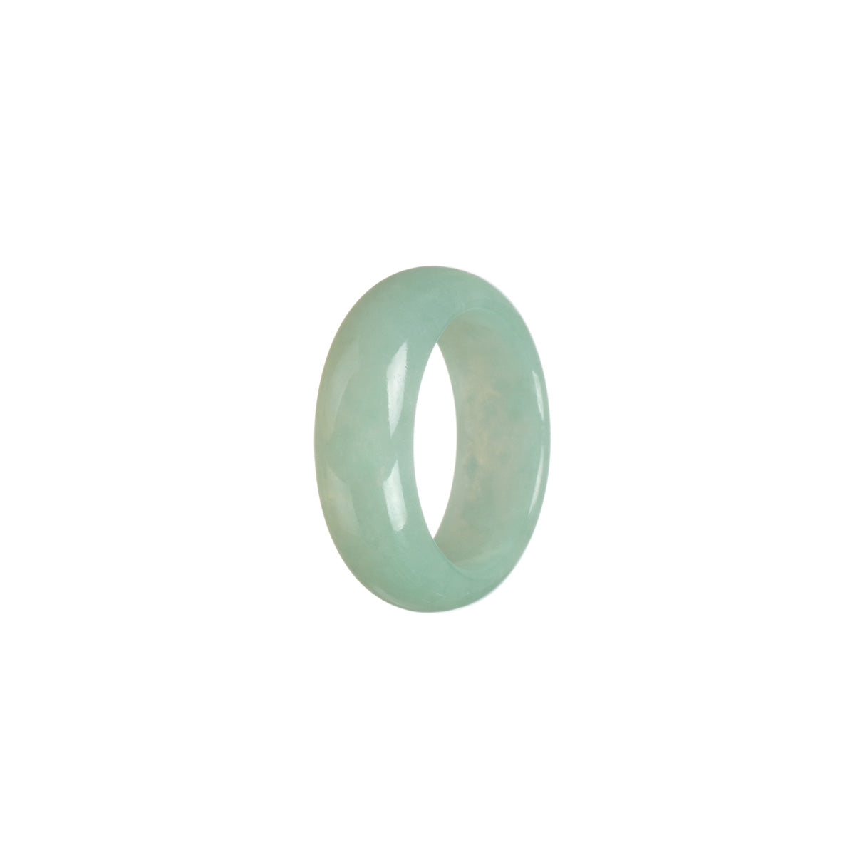 Certified Pale green Jadeite Jade Ring - Size S 1/2