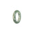 Real Icy Olive Green Burma Jade Band - Size T