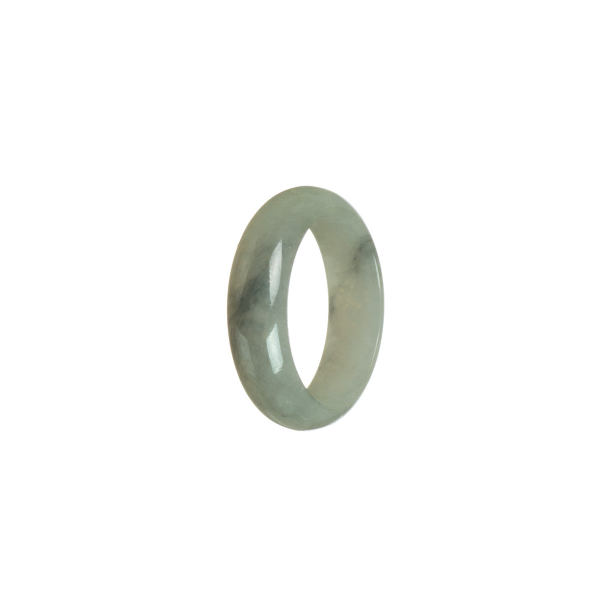 Certified Light Grey Jade Ring- Size U