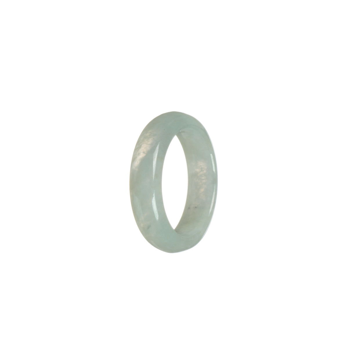 Real White Burmese Jade Ring - Size S