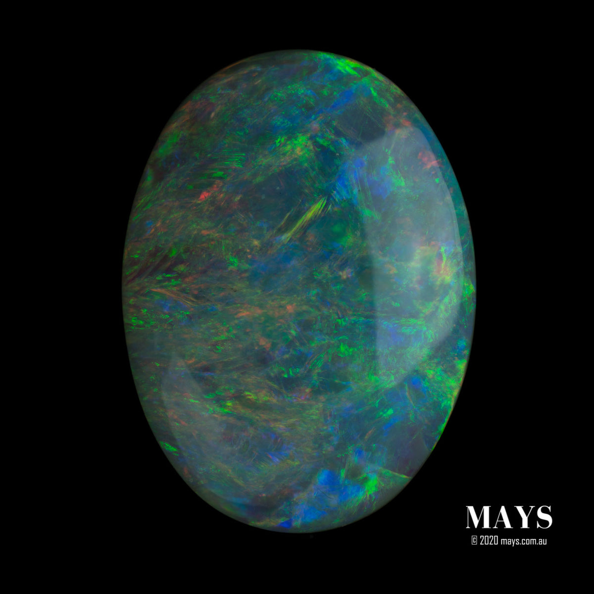 10.19ct Natural Australian Solid Black Opal - MAYS