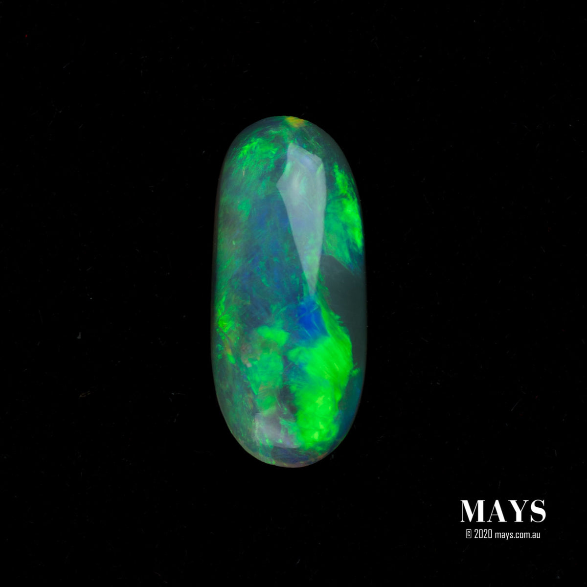 0.68ct Precious Green Australian Black Opal - MAYS