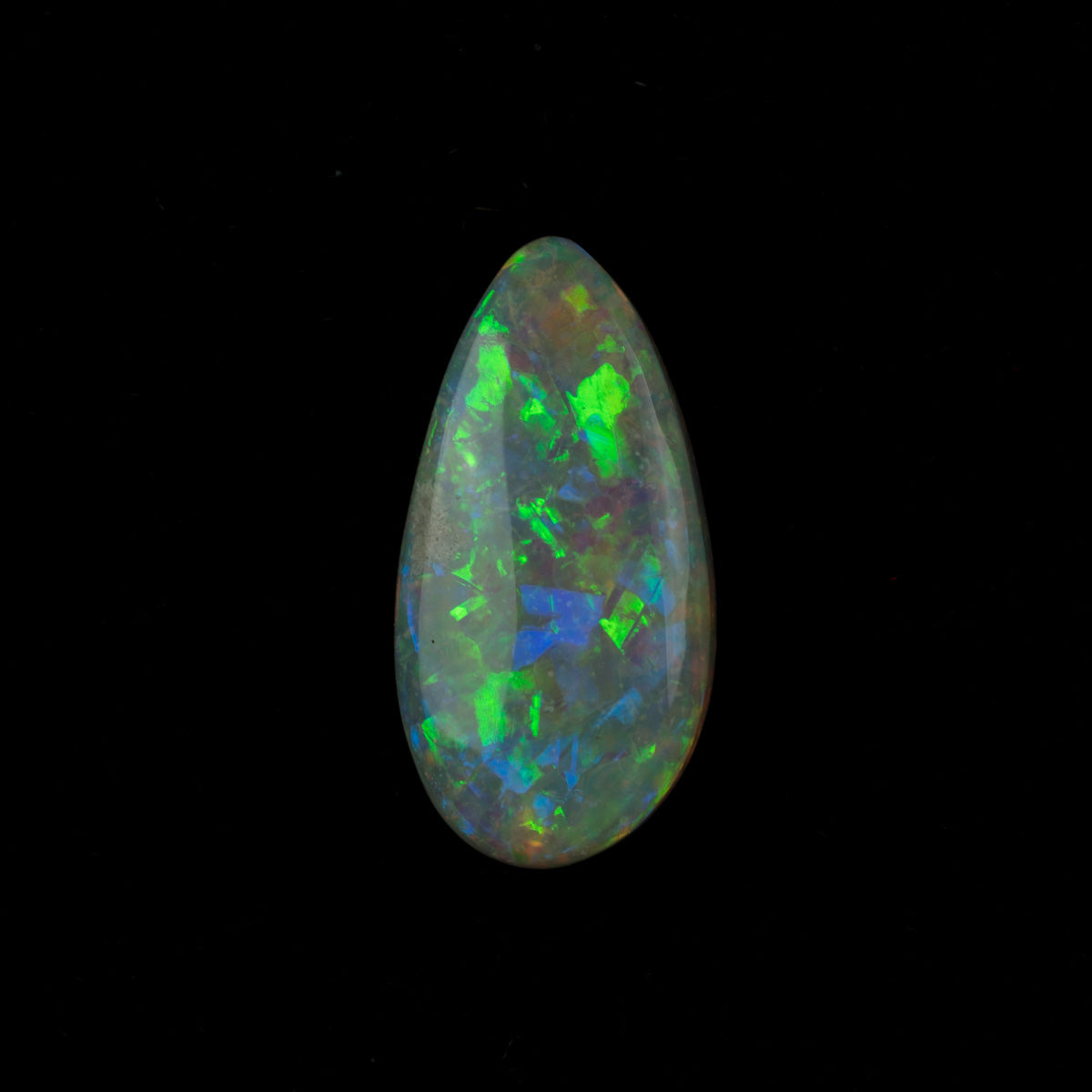 0.65ct Natural Solid Green Blue Opal Pear Shaped