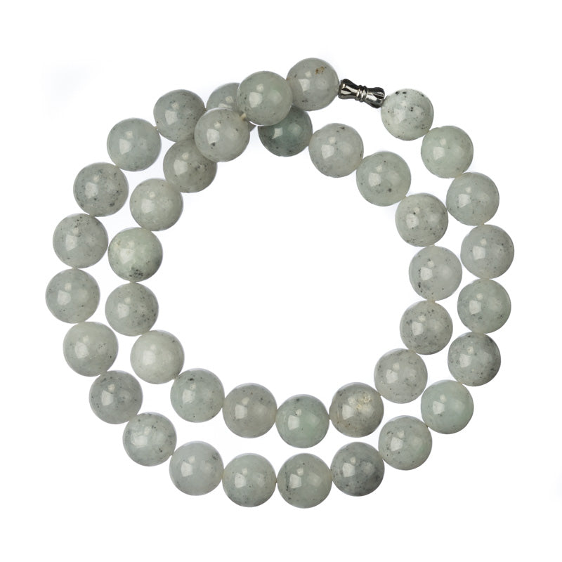 Grey Jade Bead Necklace - MAYS