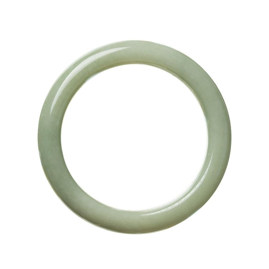A semi-round, 54mm Type A Green Burma Jade bangle from MAYS™.