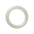 A round, certified natural pale green jade bracelet, measuring 52mm in diameter. MAYS GEMS.