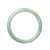 A light green Burma jade bangle with a round shape, measuring 64mm in diameter.