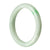 A close-up image of a light green jade bracelet, featuring a smooth and round design. The bracelet is made from genuine Grade A Burma jade and has a diameter of 64mm. The brand name "MAYS™" is also mentioned.
