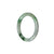 An elegant and delicate green and white jade bangle with a round shape, specifically designed for children. Perfect for adding a touch of sophistication to any outfit.