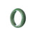 A half moon-shaped green jade bangle bracelet designed for children, made with authentic Grade A jade.