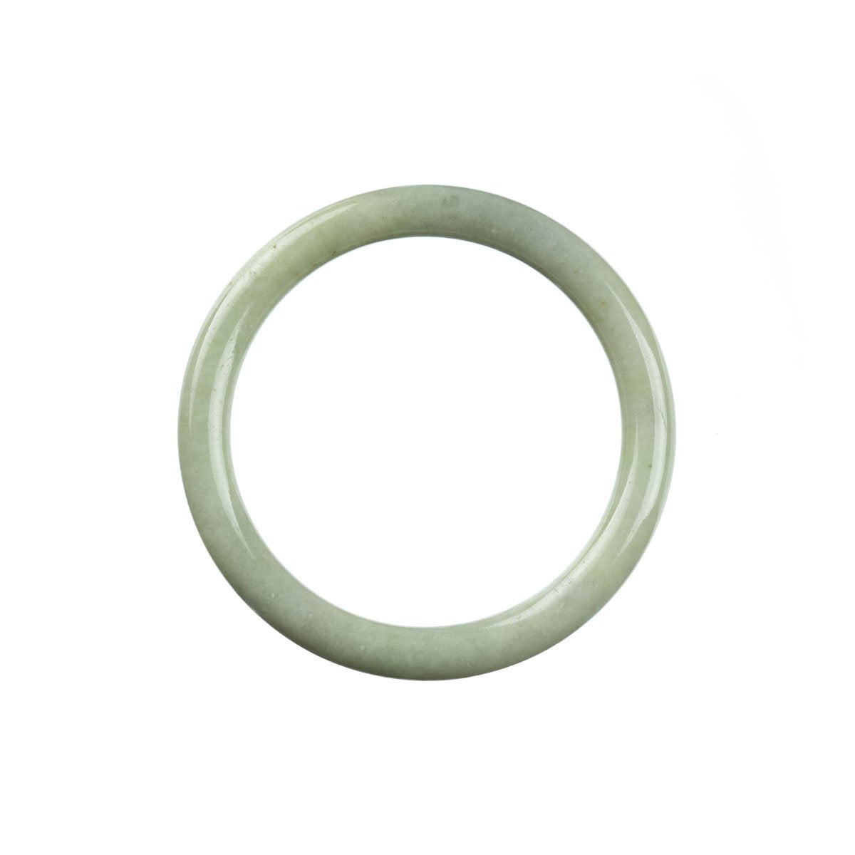 53mm Natural Burmese Jade Bangle - MAYS