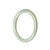A small, round Type A Green Burmese Jade bangle with a diameter of 53mm, offered by MAYS GEMS.