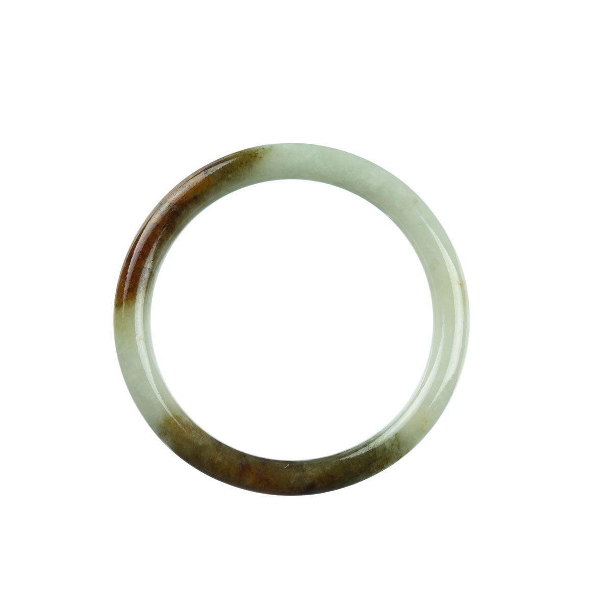 53mm Natural Burmese Jade Bangle - MAYS