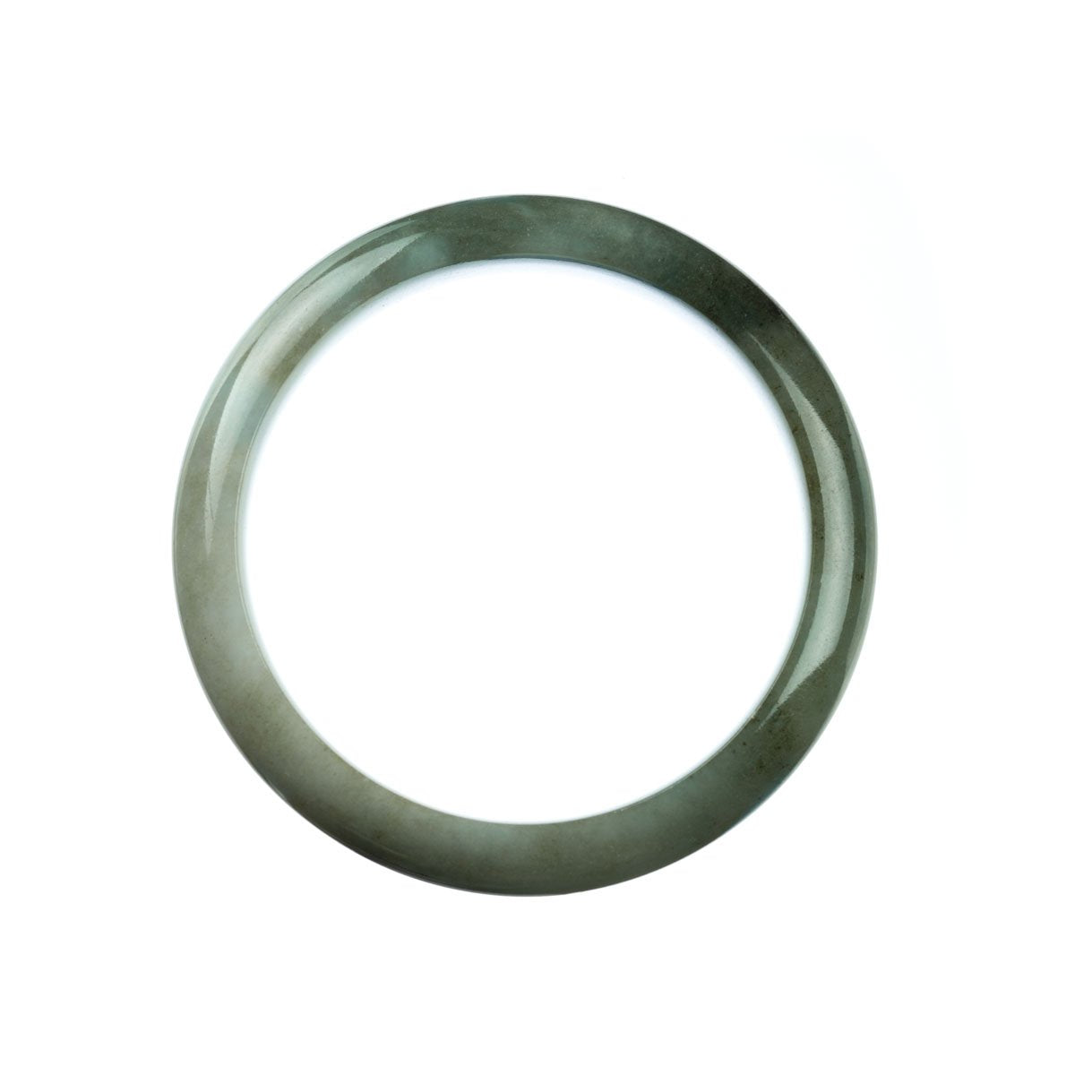 59mm Natural Burmese Jade Bangle - MAYS