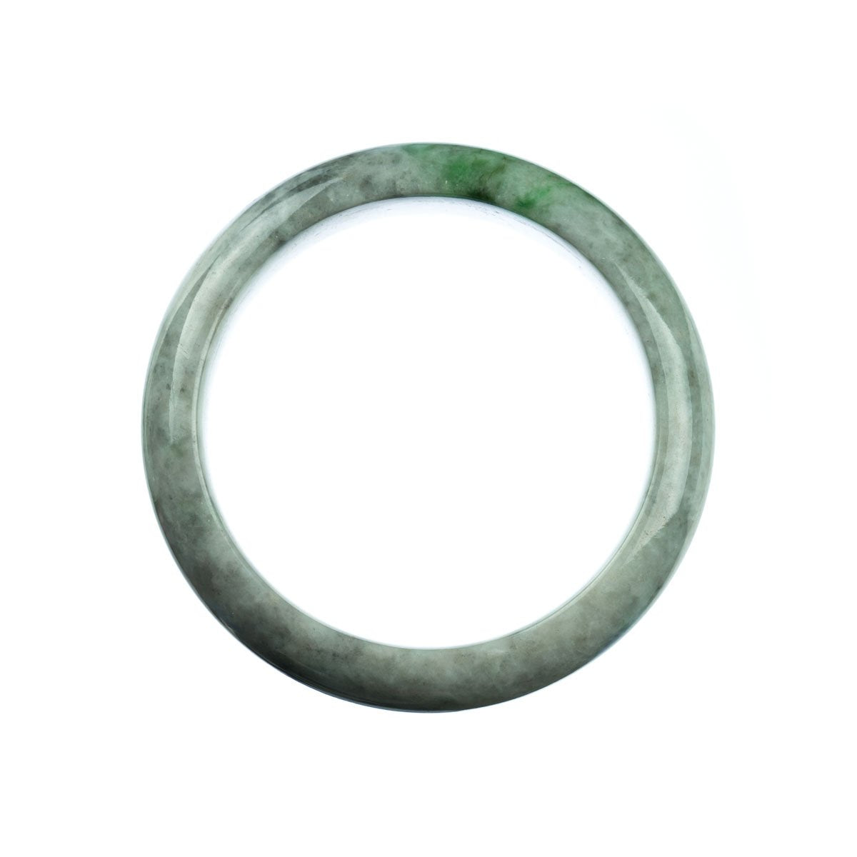 58mm Natural Burmese Jade Bangle - MAYS