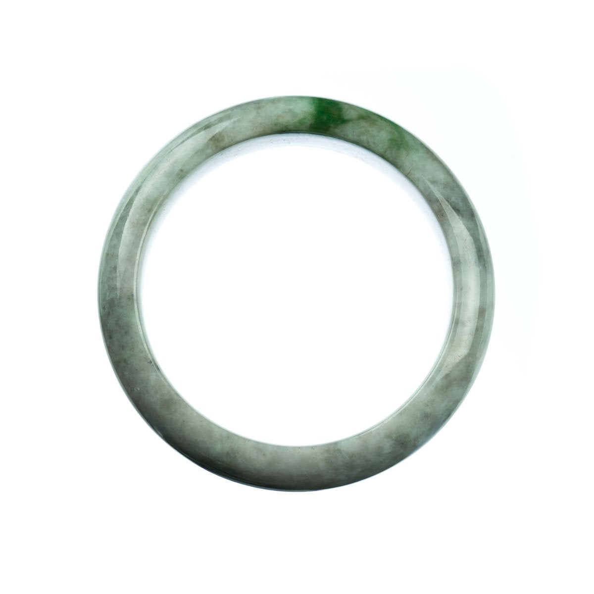 58mm Natural Burmese Jade Bangle - MAYS