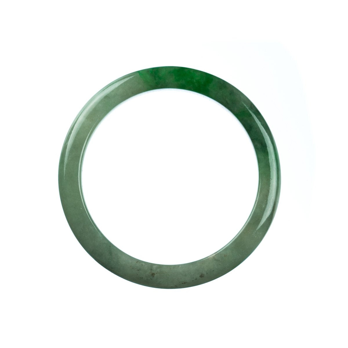 58mm Natural Burmese Jade Bangle - MAYS