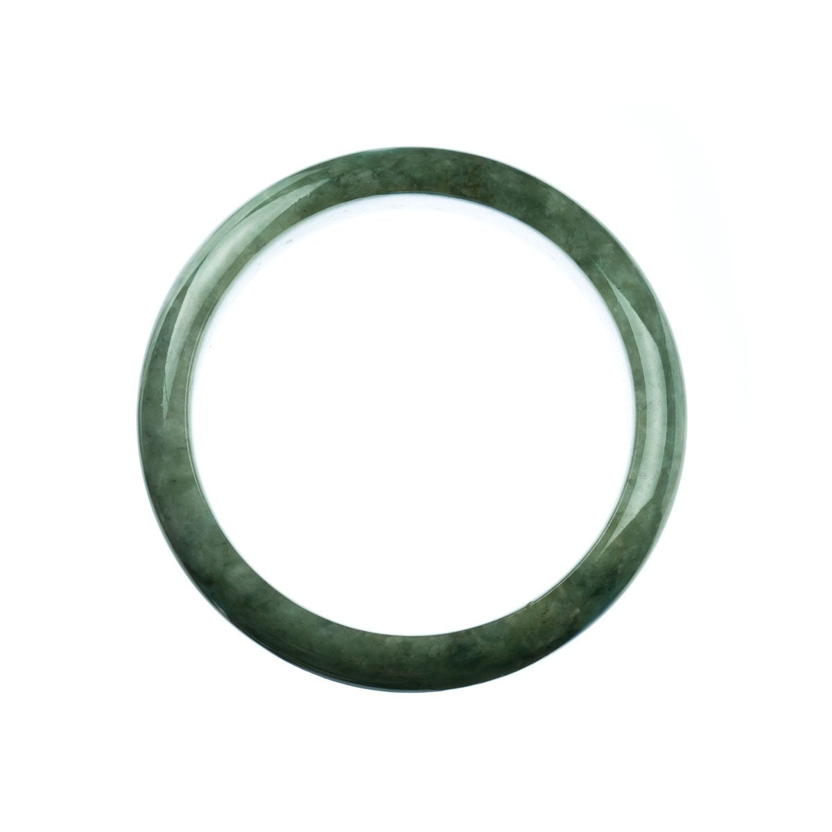 59mm Natural Burmese Jade Bangle - MAYS