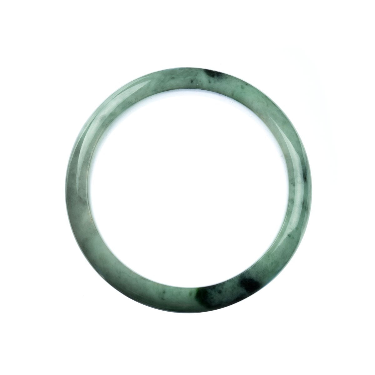 59mm Natural Burmese Jade Bangle - MAYS