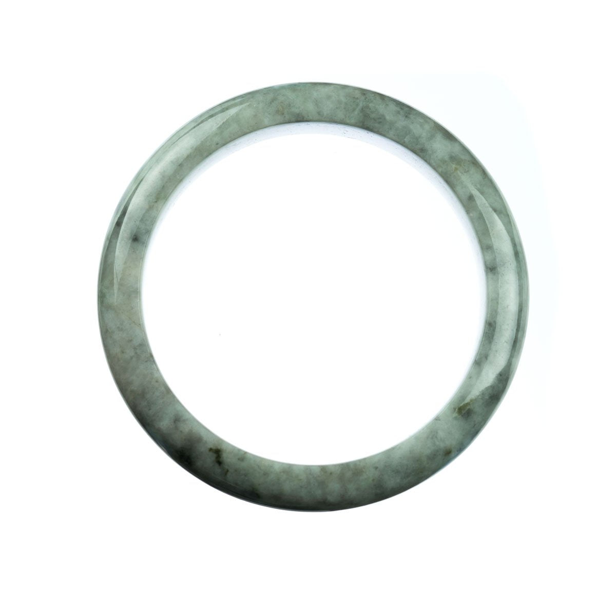 63mm Natural Burmese Jade Bangle - MAYS