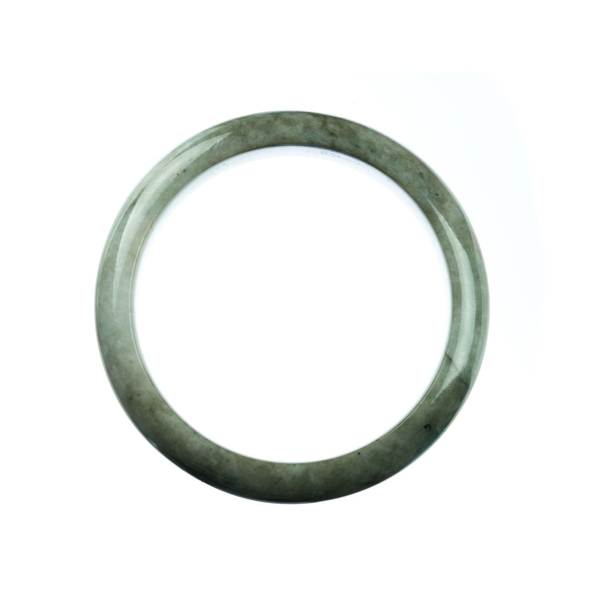 59mm Natural Burmese Jade Bangle - MAYS